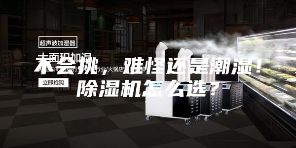 不會挑，難怪還是潮濕！除濕機怎么選？